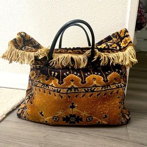 Persian hand woven rug carpet bag